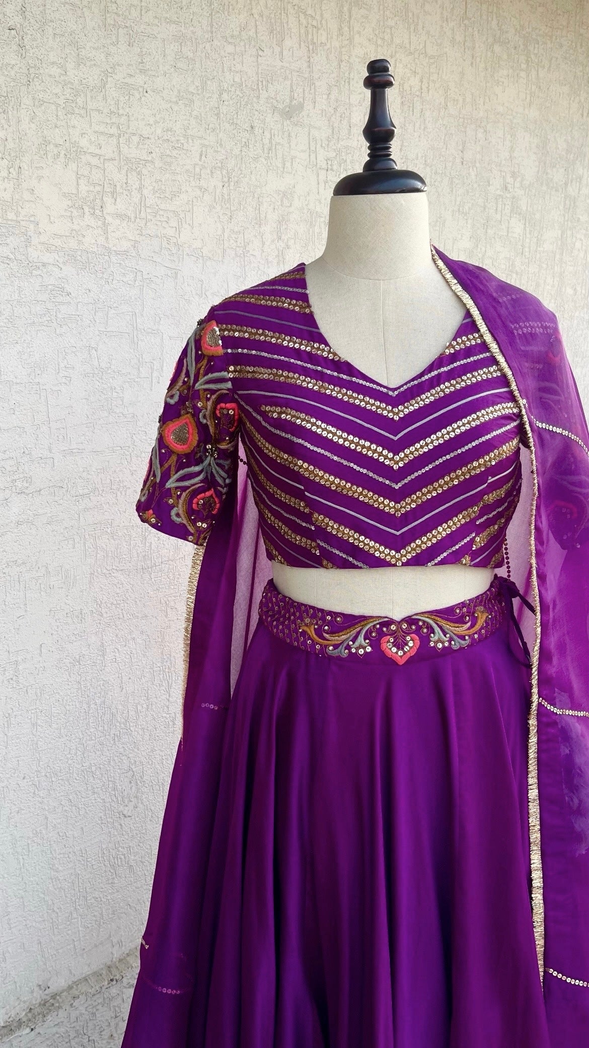 PURPLE LEHENGA SET