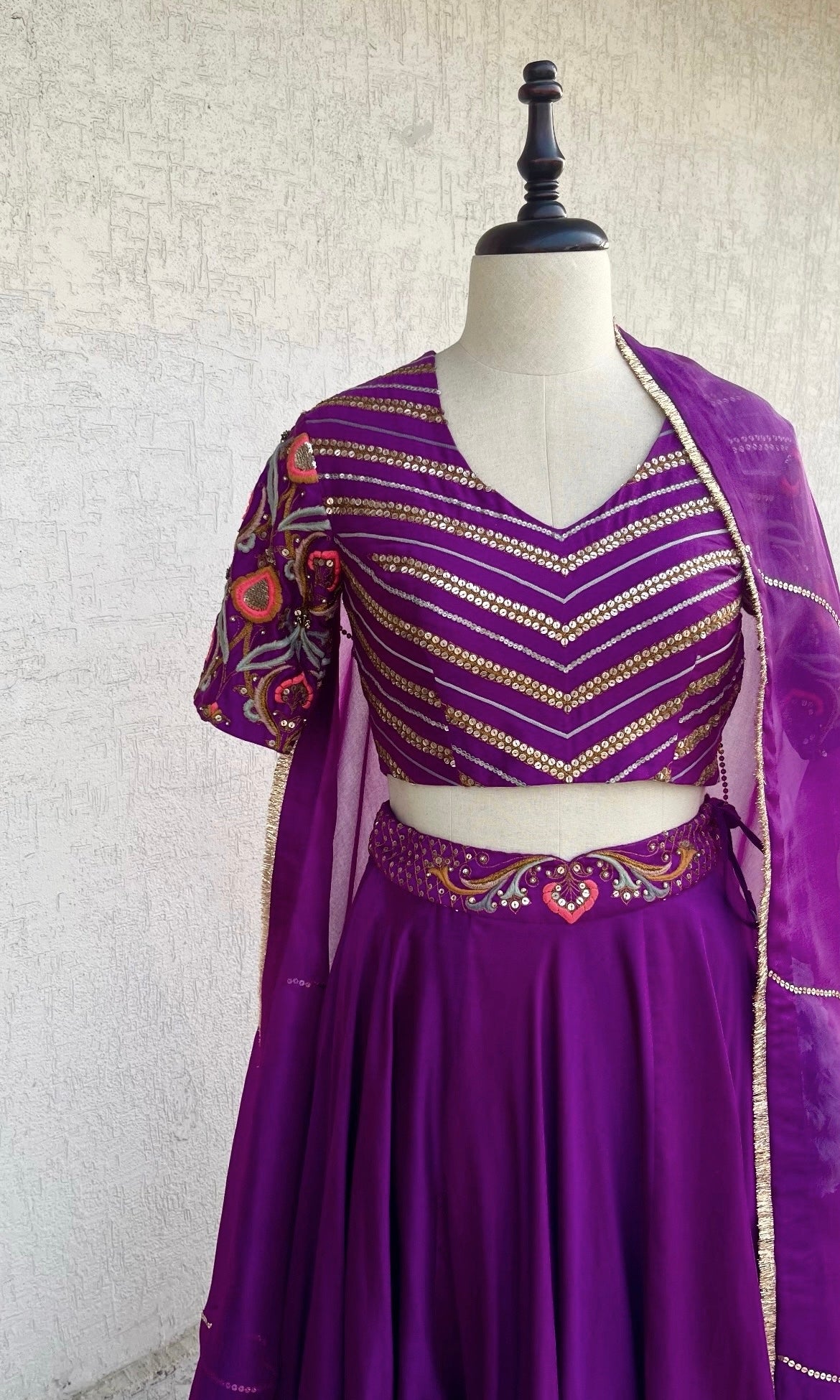 PURPLE LEHENGA SET