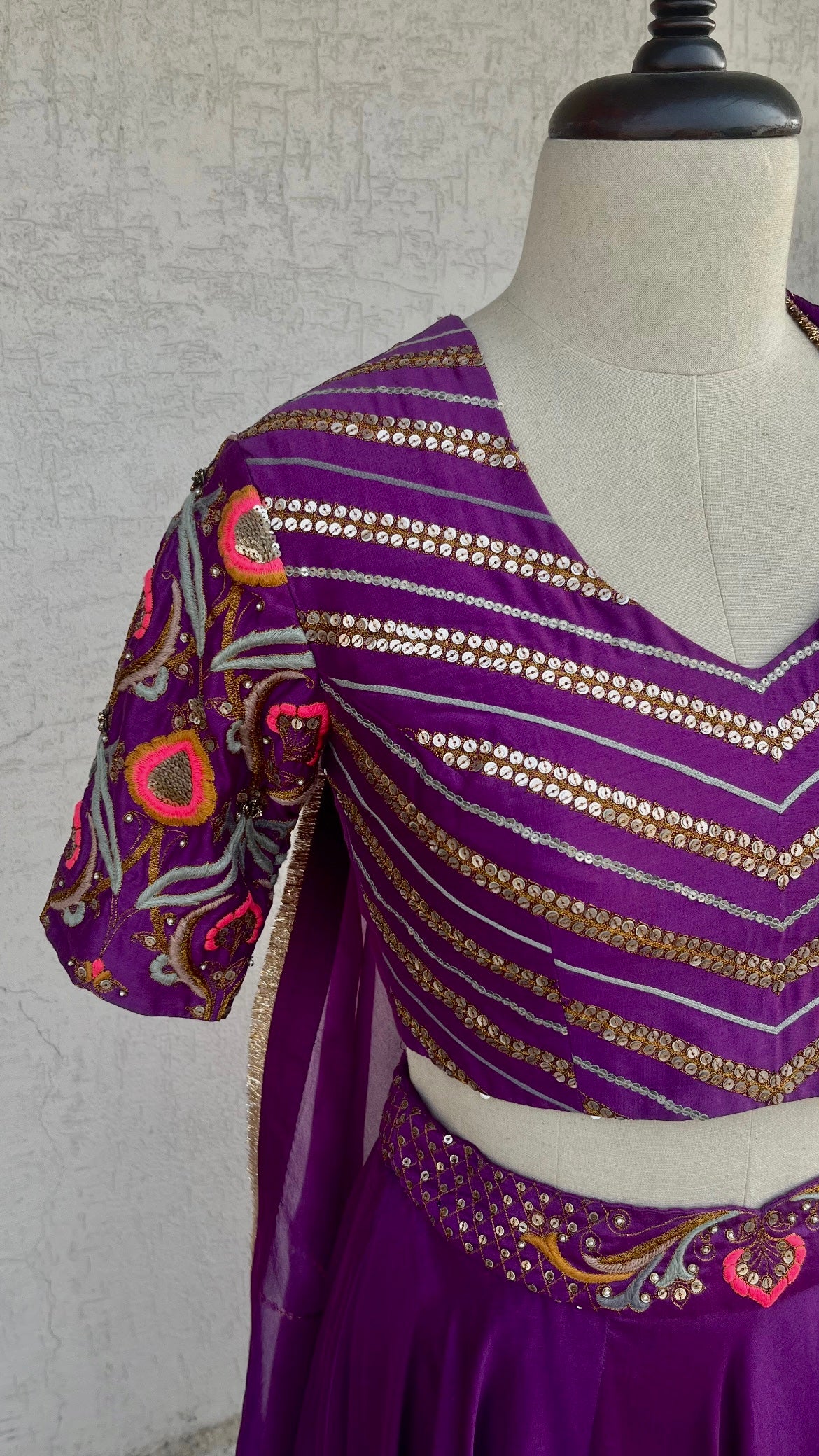 PURPLE LEHENGA SET