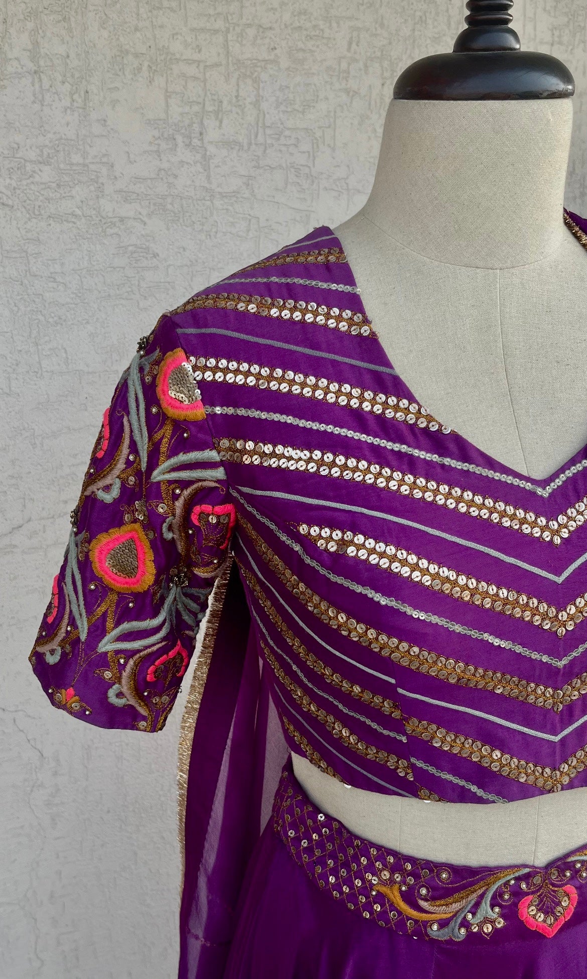 PURPLE LEHENGA SET