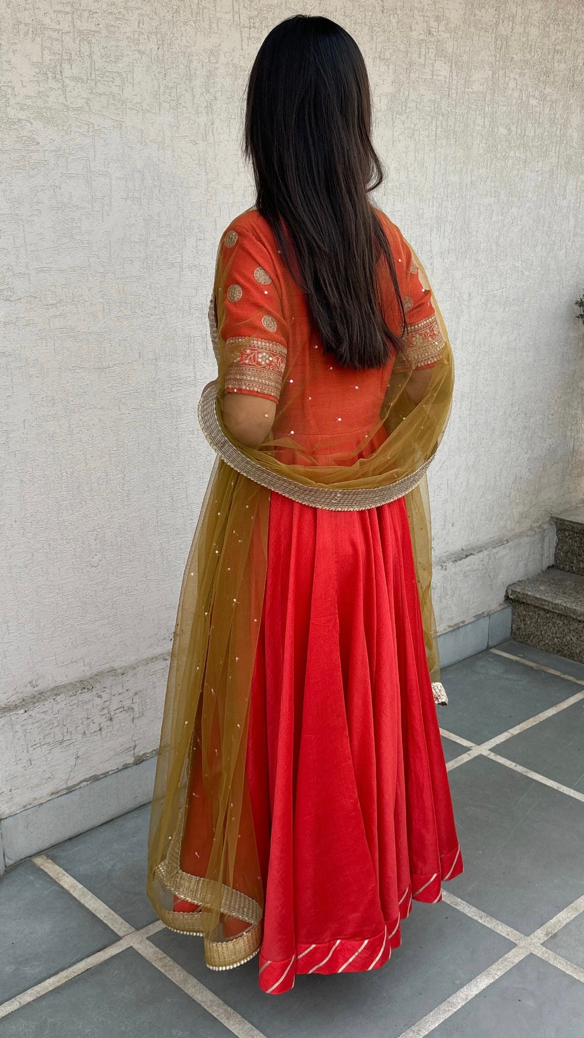 SCARLET ANARKALI SET
