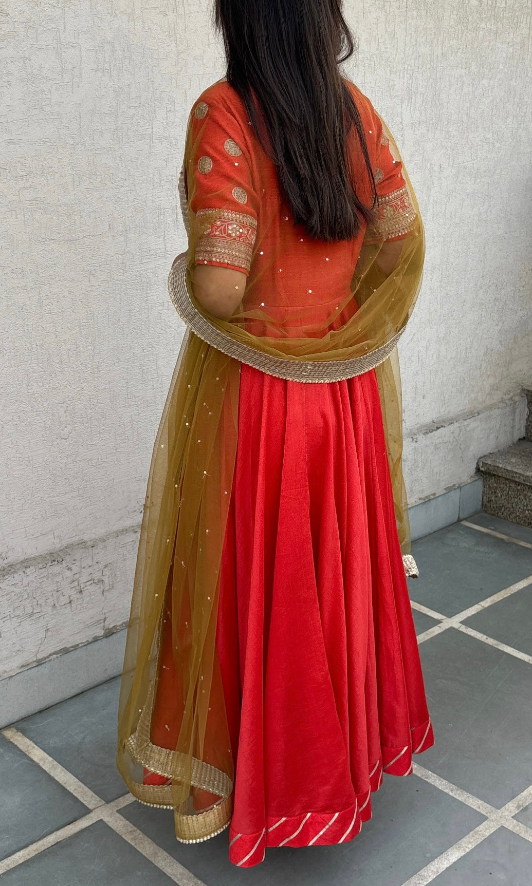 SCARLET ANARKALI SET