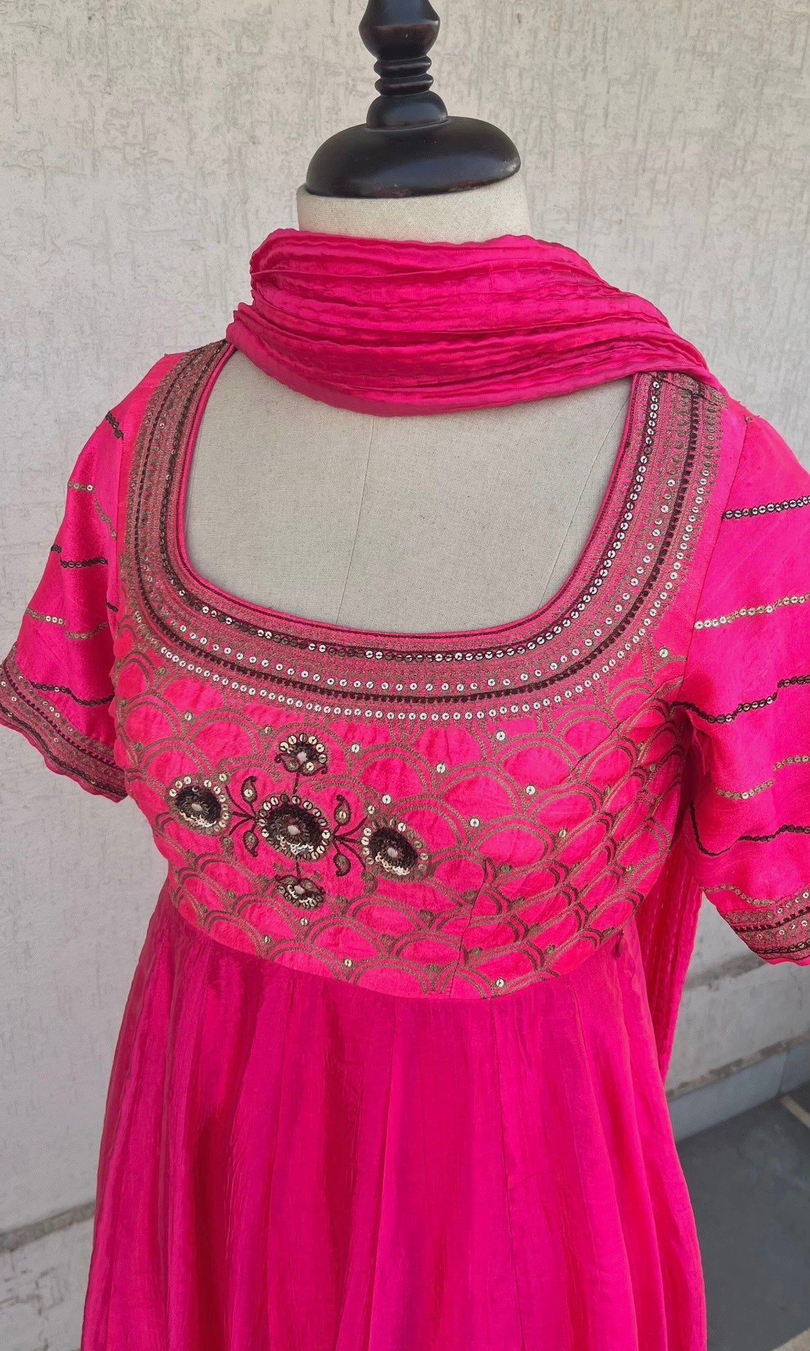 HOT PINK ANARKALI SET