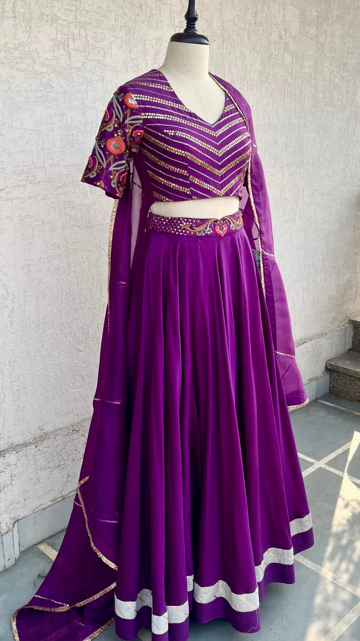 PURPLE LEHENGA SET