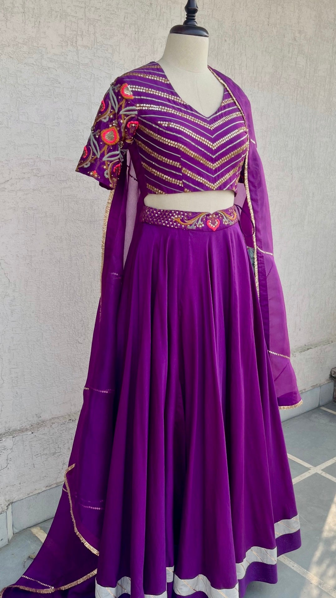 PURPLE LEHENGA SET