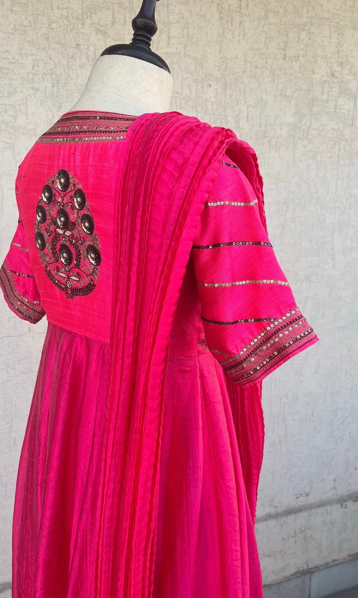 HOT PINK ANARKALI SET