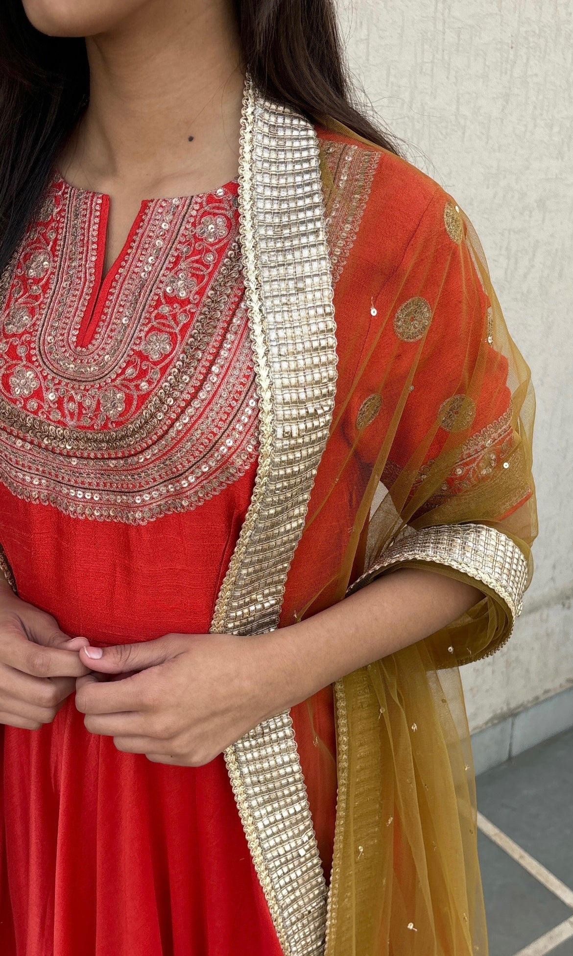 SCARLET ANARKALI SET