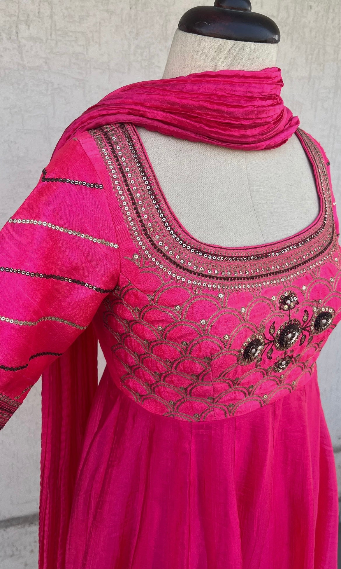 HOT PINK ANARKALI SET