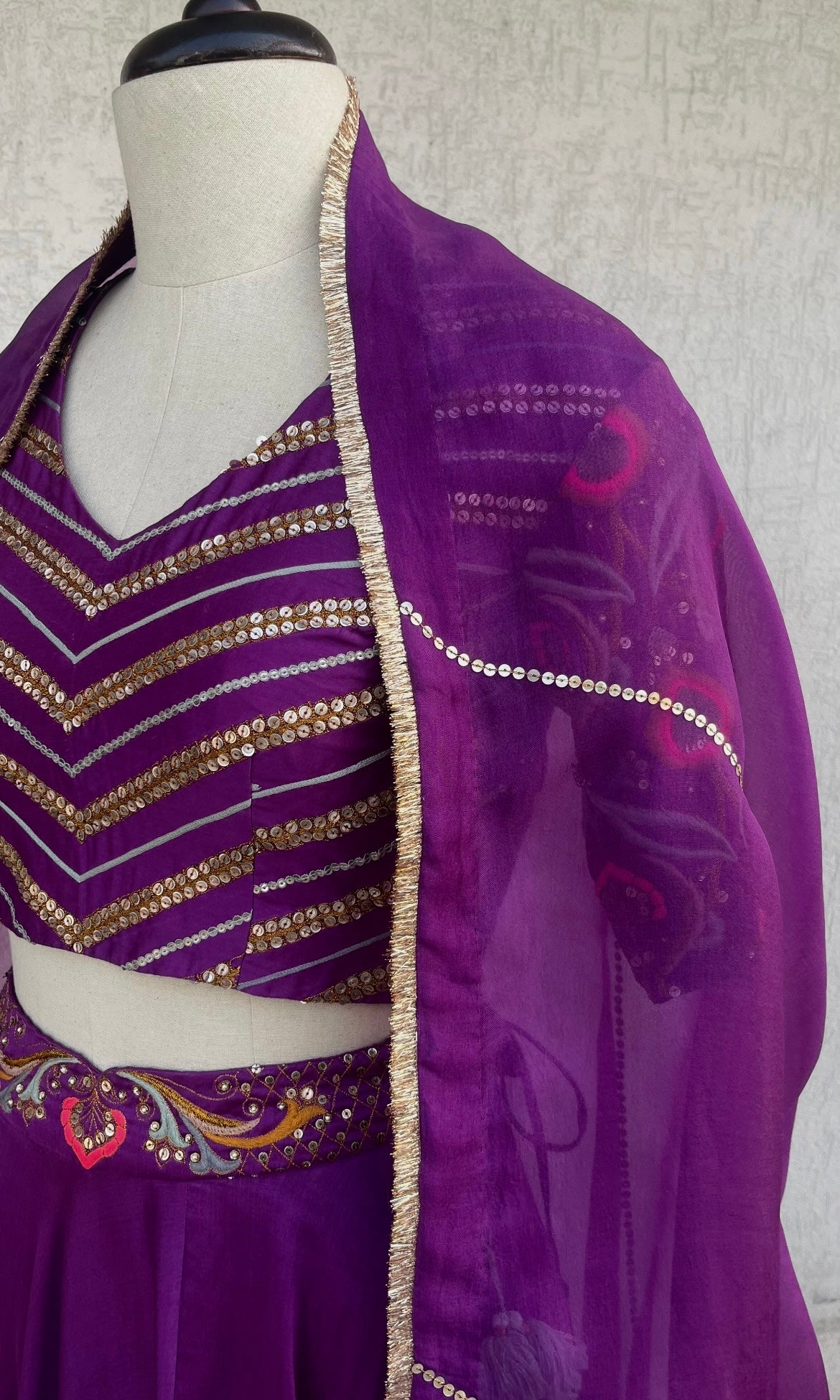 PURPLE LEHENGA SET