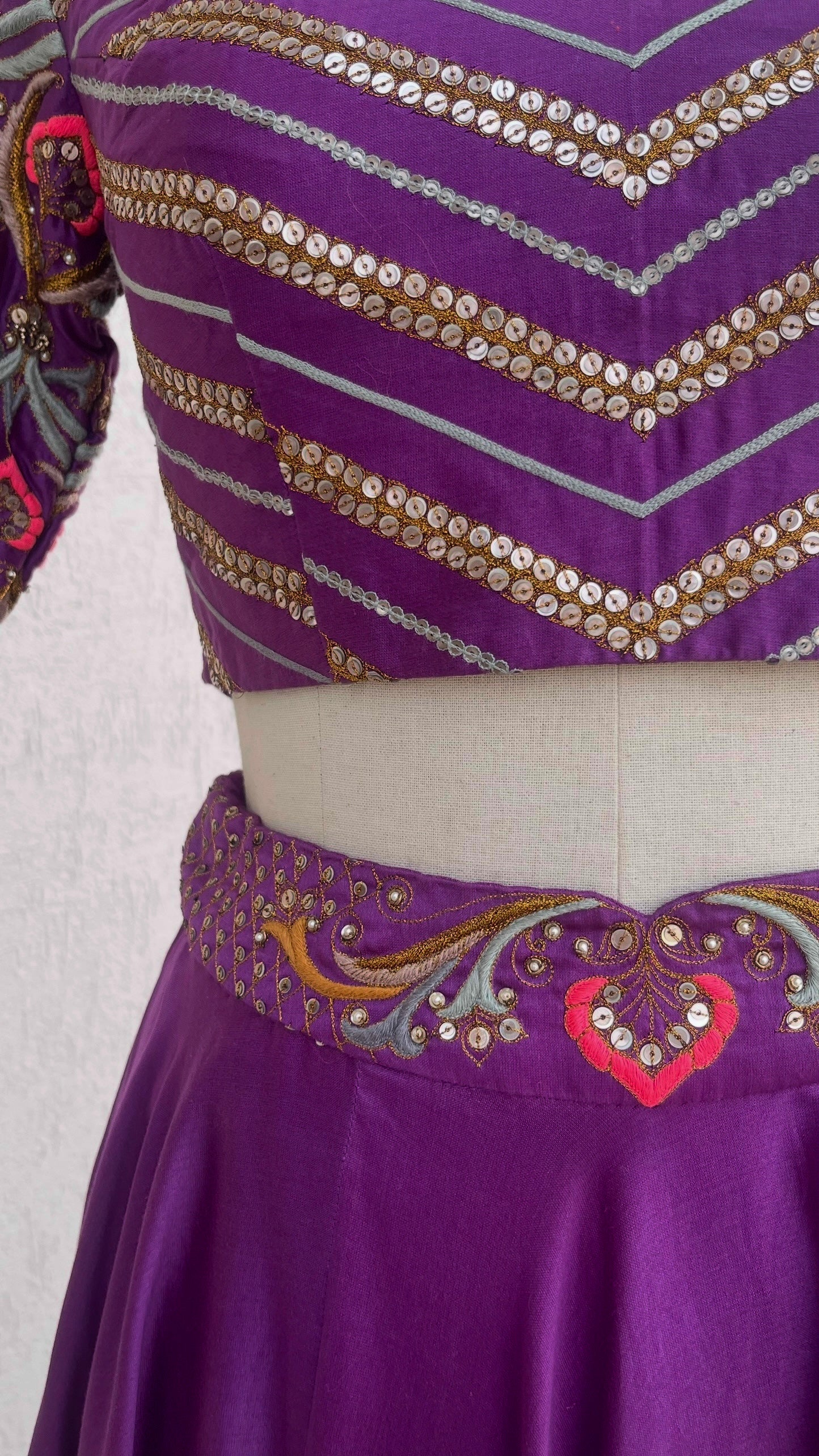 PURPLE LEHENGA SET