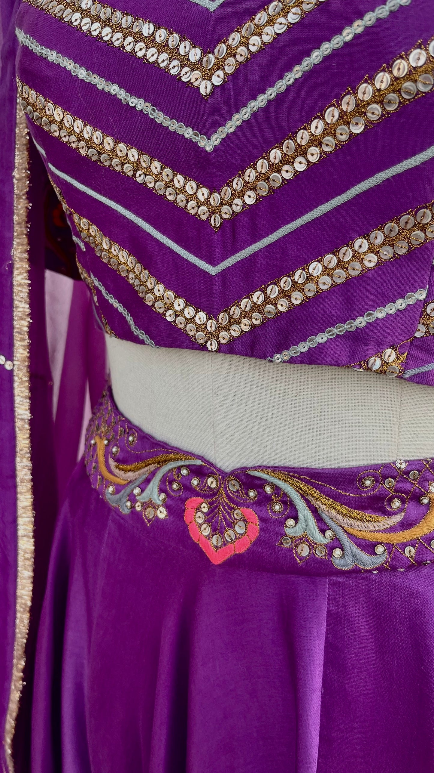 PURPLE LEHENGA SET