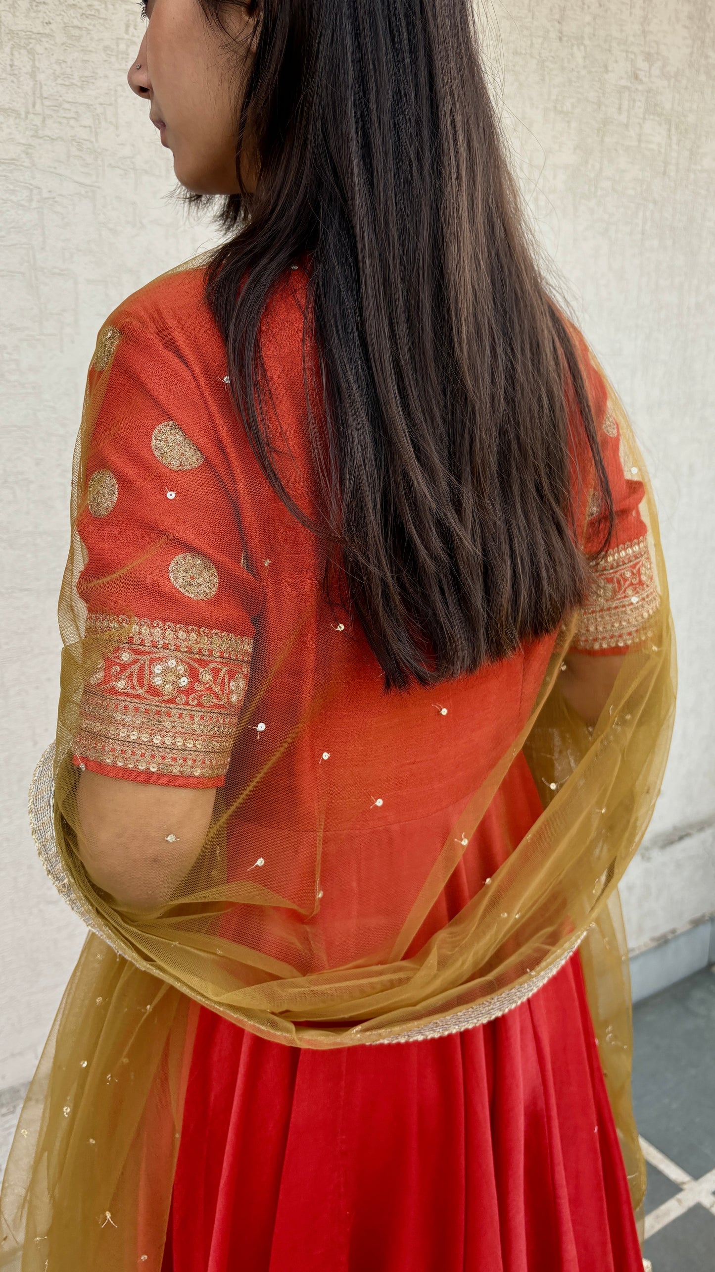 SCARLET ANARKALI SET