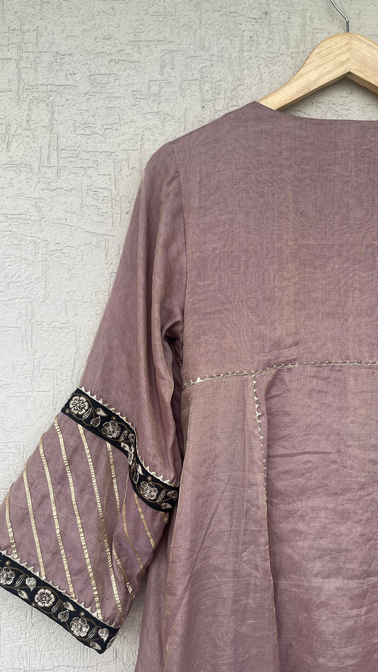TISSUE A-LINE KURTA SET
