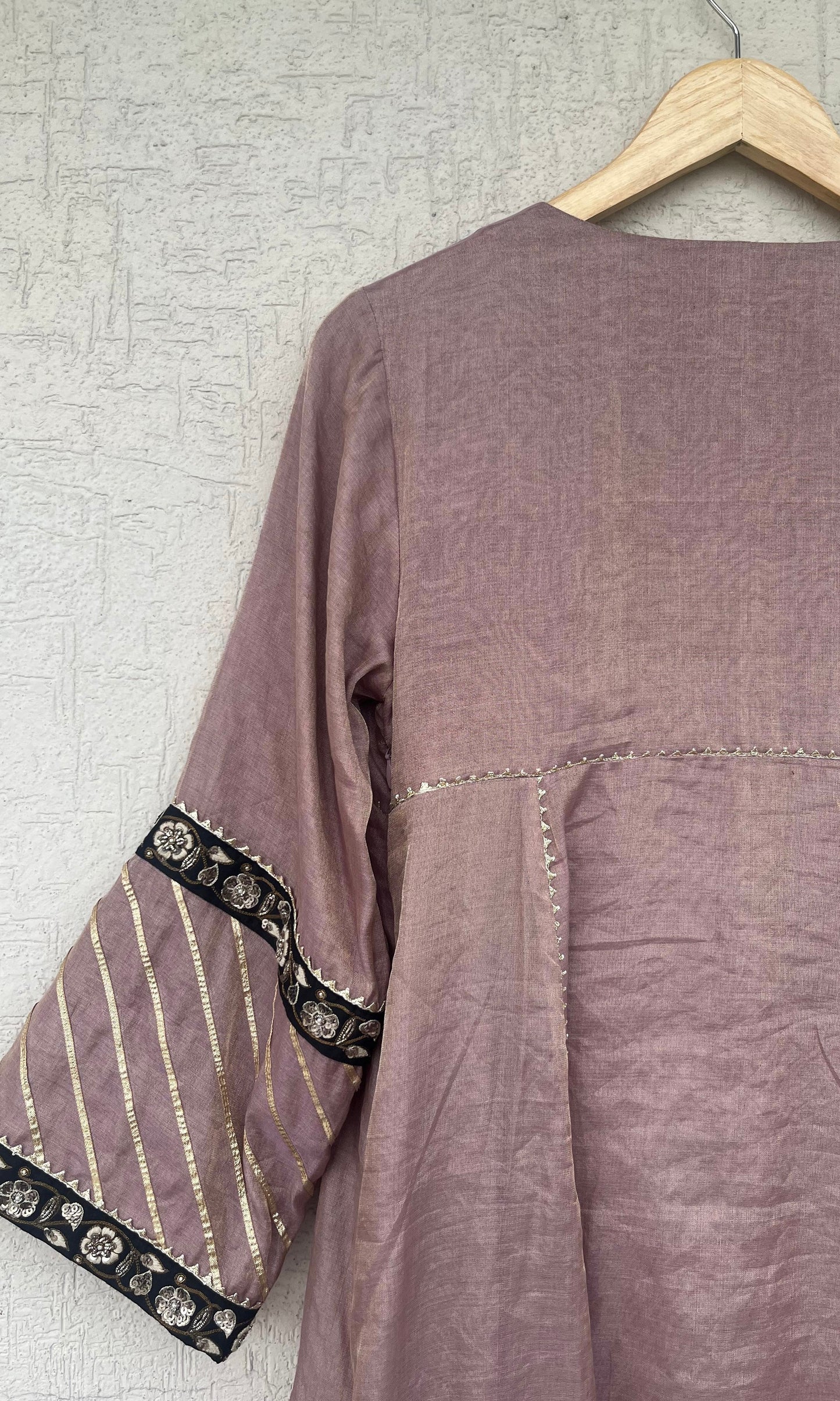 TISSUE A-LINE KURTA SET