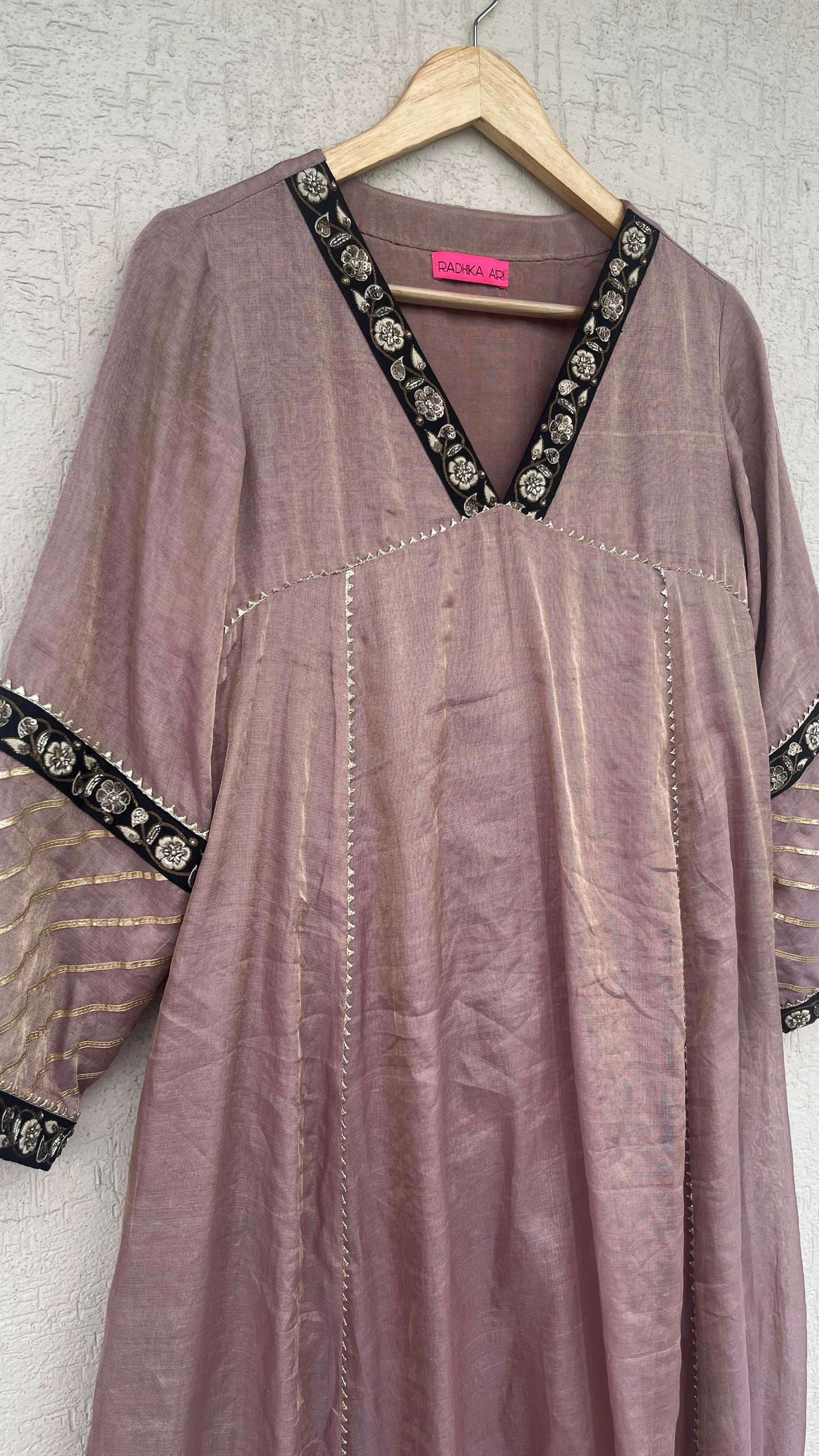 TISSUE A-LINE KURTA SET
