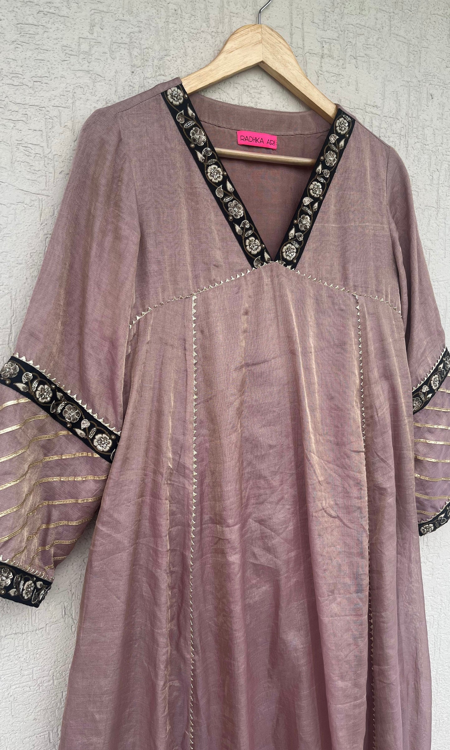 TISSUE A-LINE KURTA SET