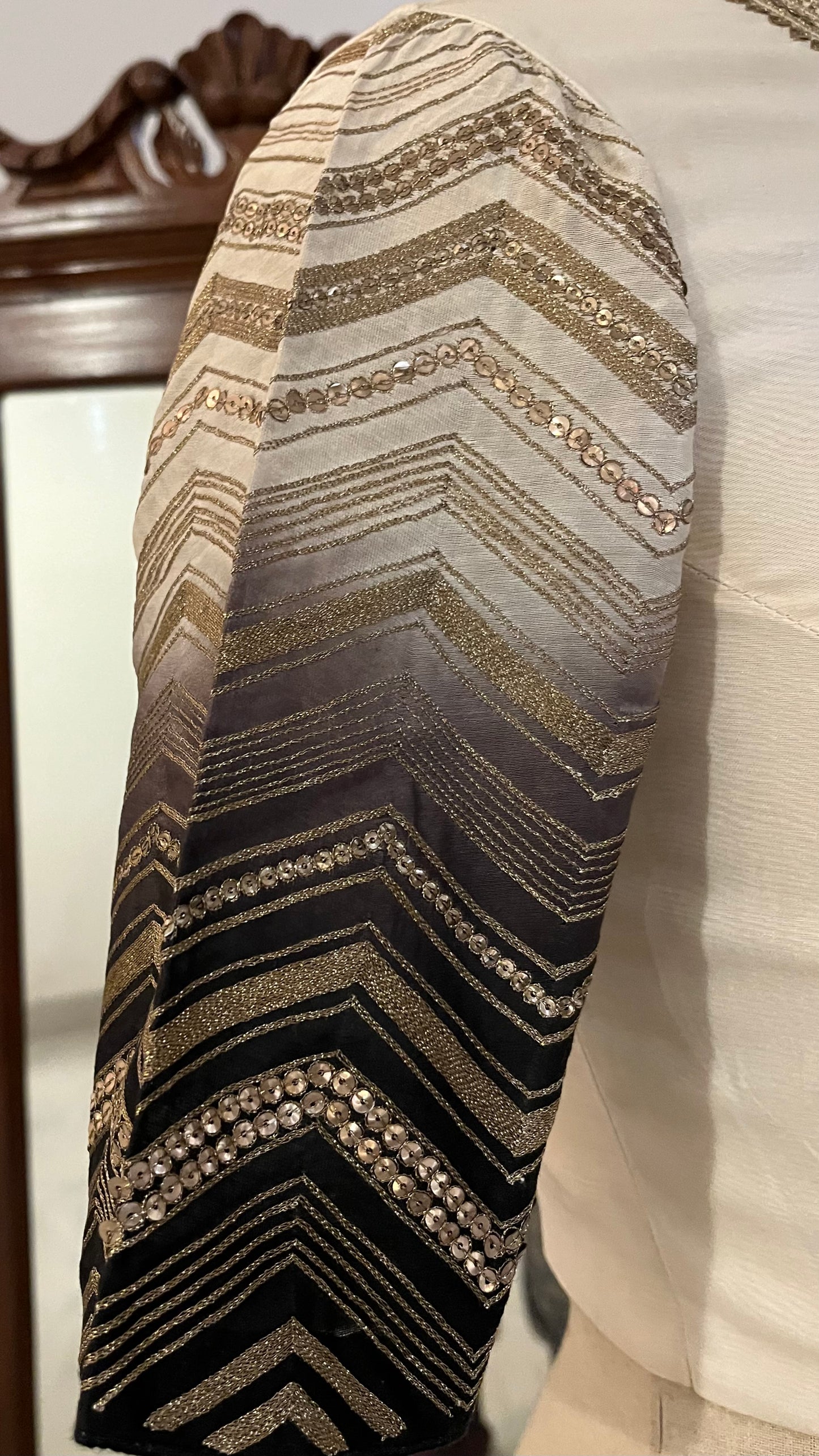 OFF-WHITE CHANDERI BLOUSE