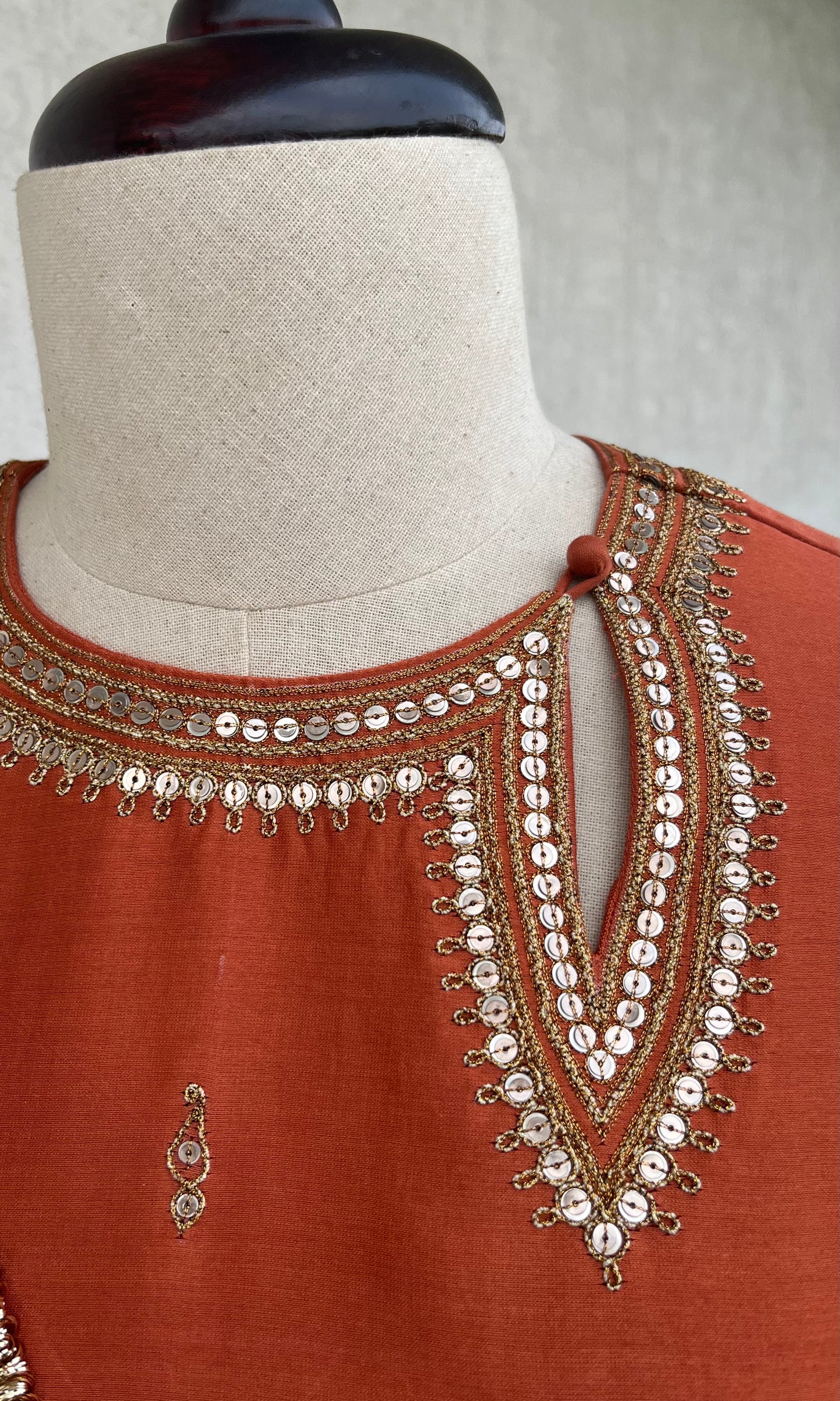 RUST STRAIGHT KURTA & PANTS SET