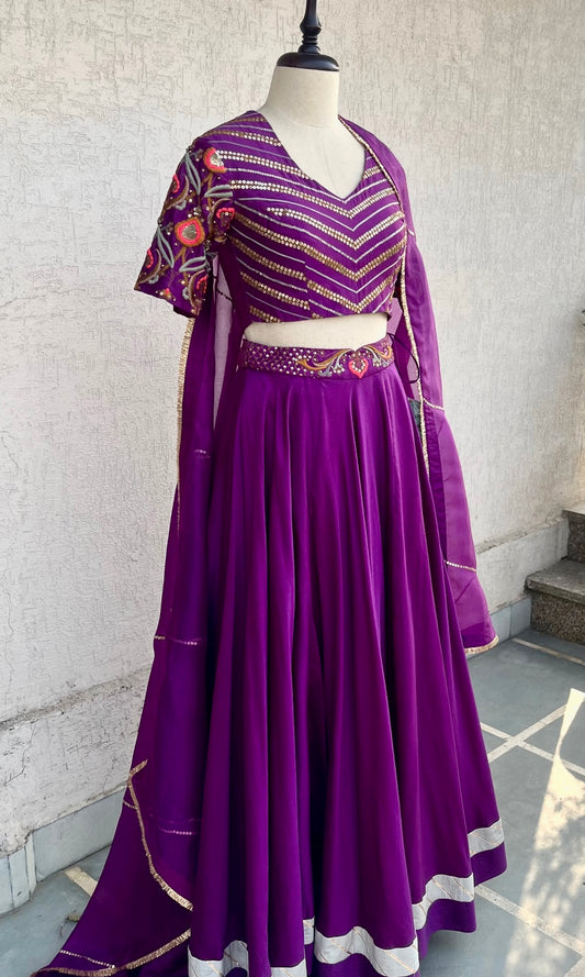 PURPLE LEHENGA SET