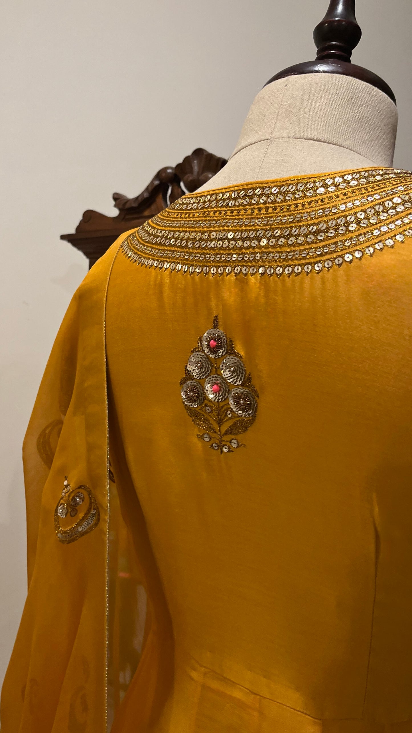 MUSTARD ANARKALI SET