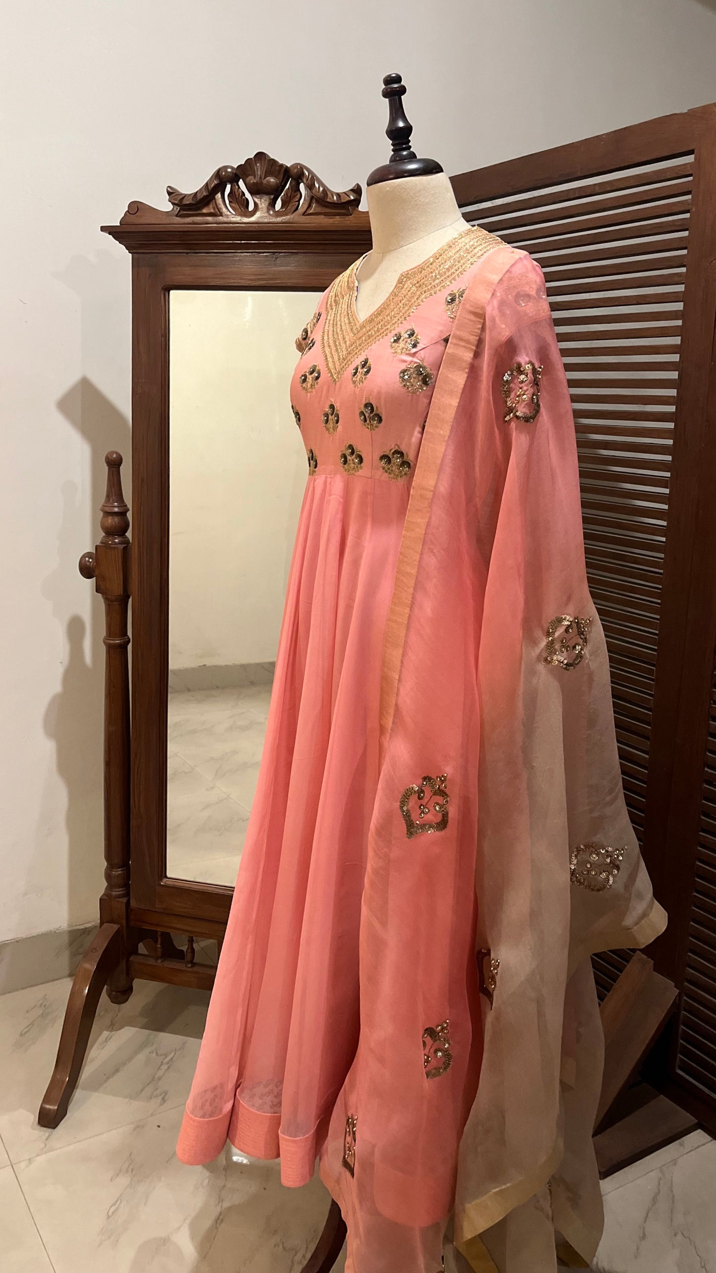 PINK ANARKALI SET