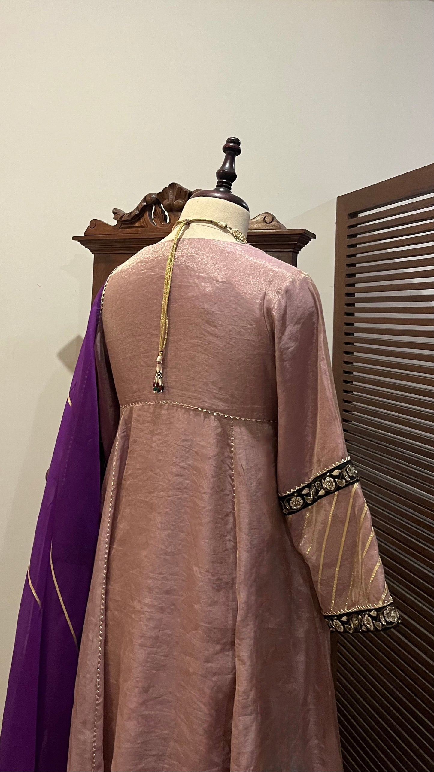 TISSUE A-LINE KURTA SET