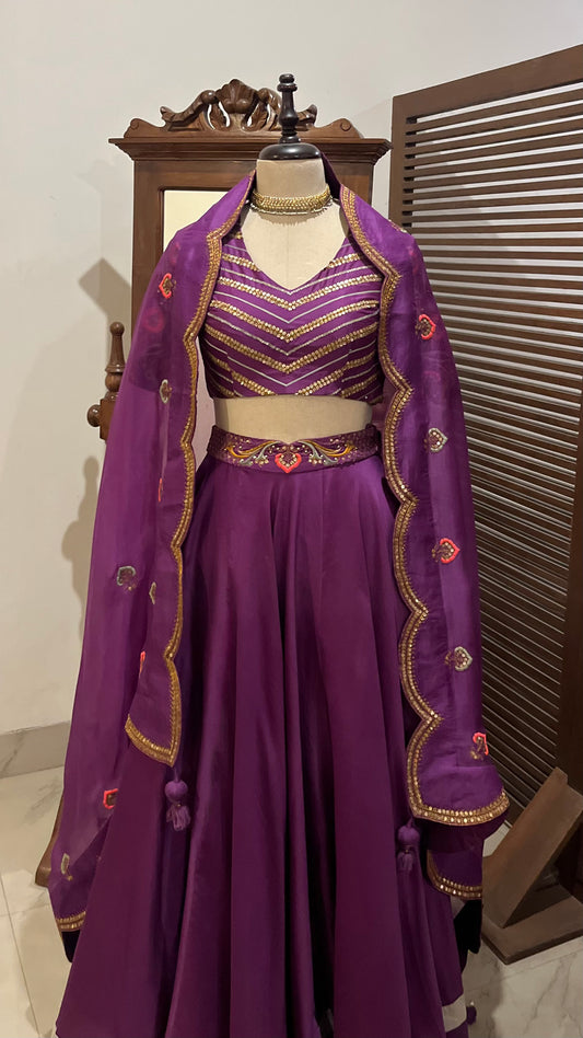 PURPLE LEHENGA SET
