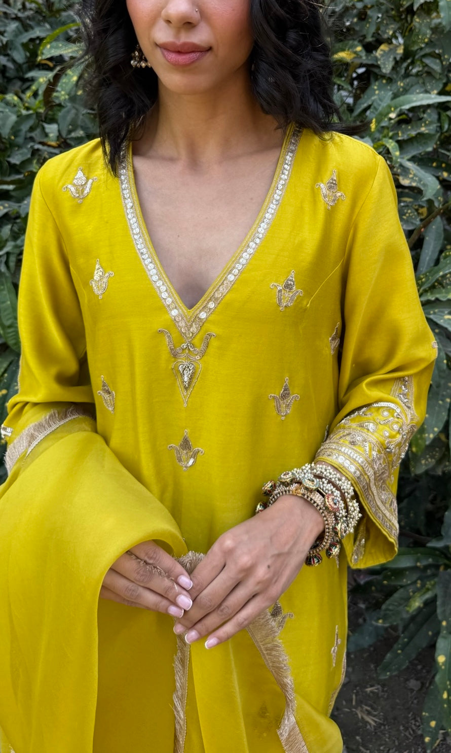 YELLOW KURTA SALWAR SET