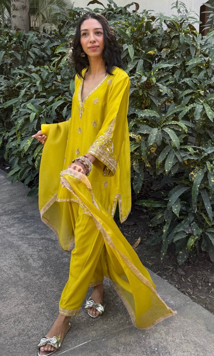 YELLOW KURTA SALWAR SET